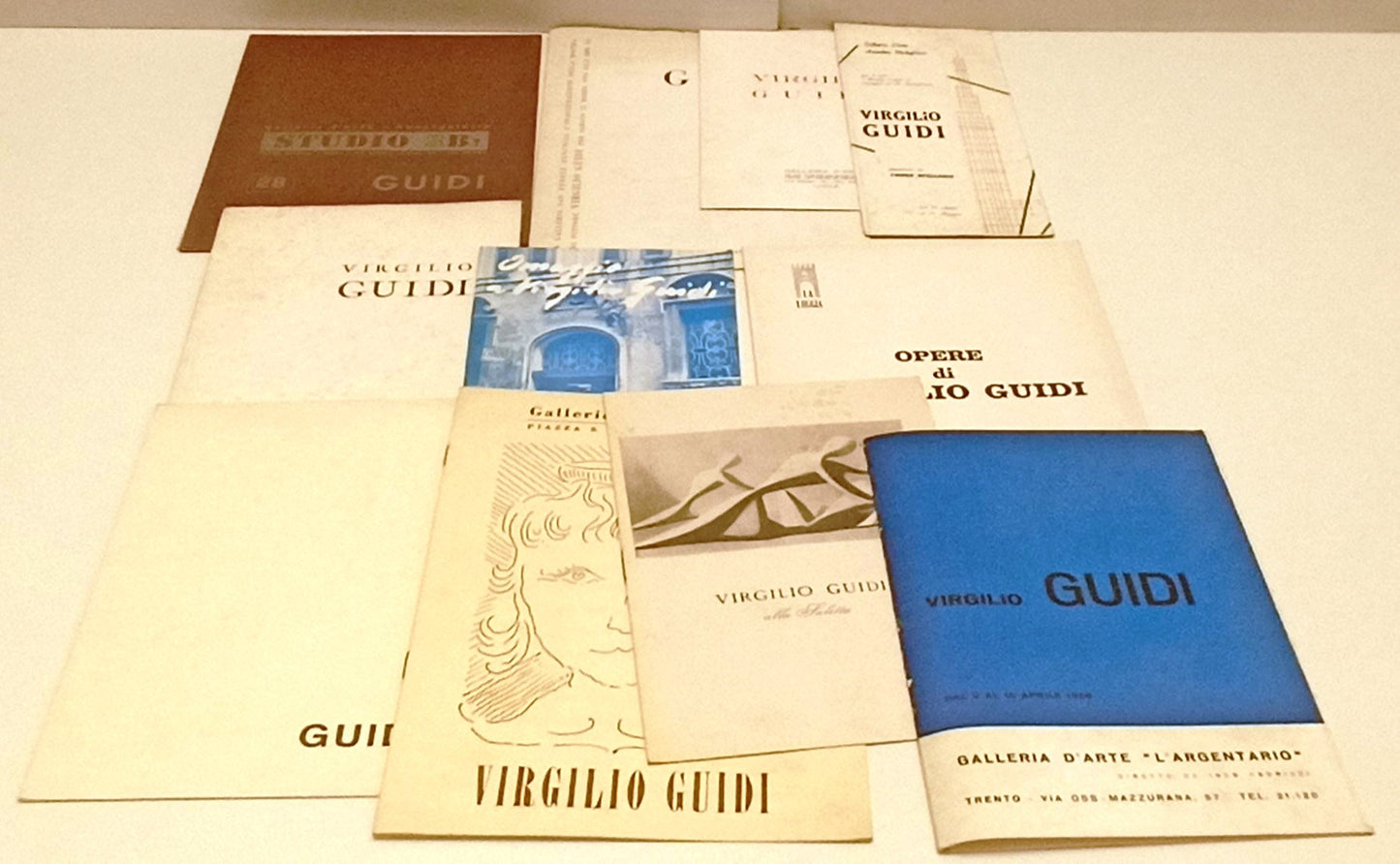 LT- LOTTO 21 CATALOGHI BROCHURE MOSTRE D'ARTE - VIRGILIO GUIDI - RVSa569