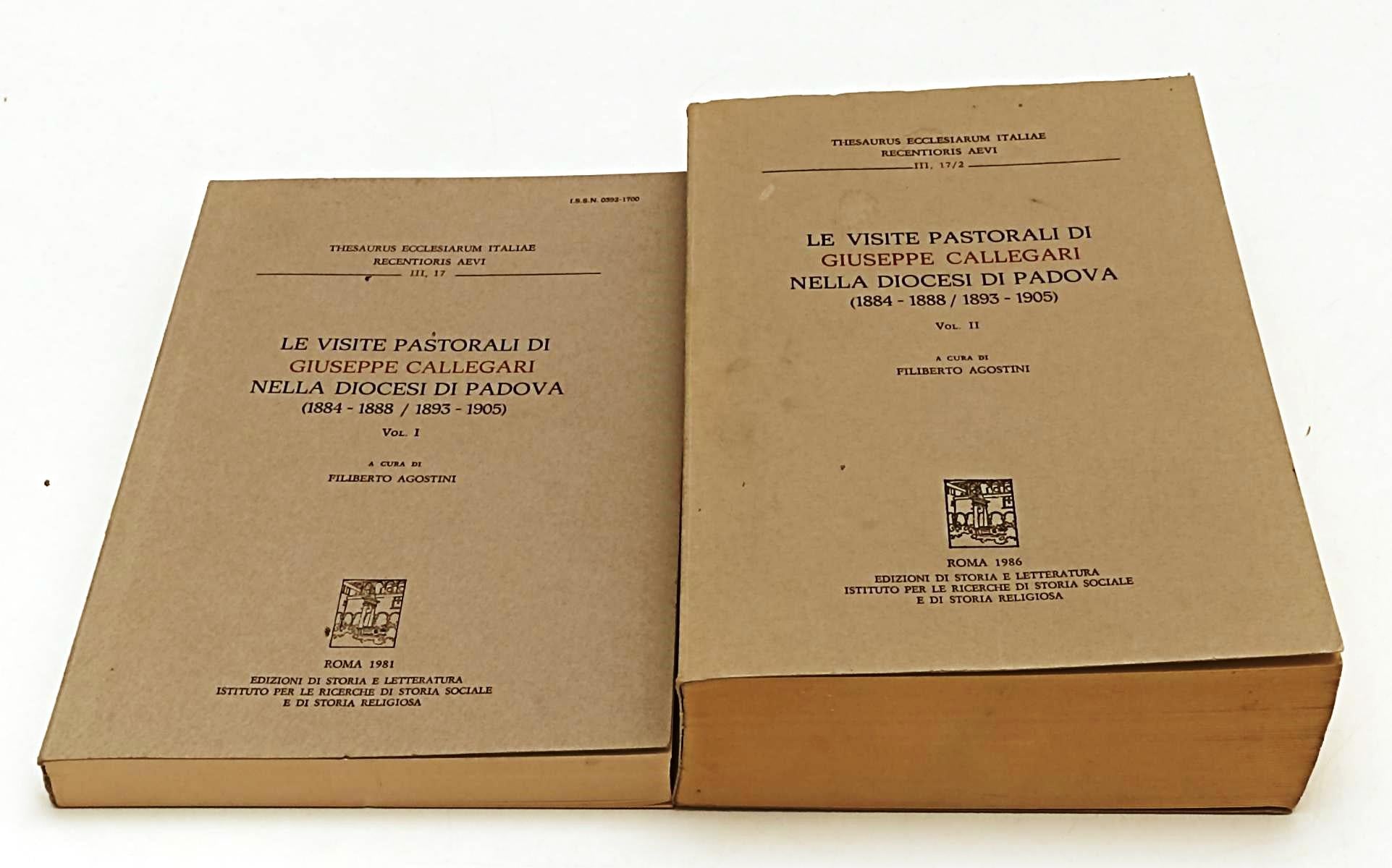 LD- LA VISITA PASTORALE DI GUSEPPE CALLEGARI 2 VOLUMI - AGOSTINI- 1981- B- XFS64
