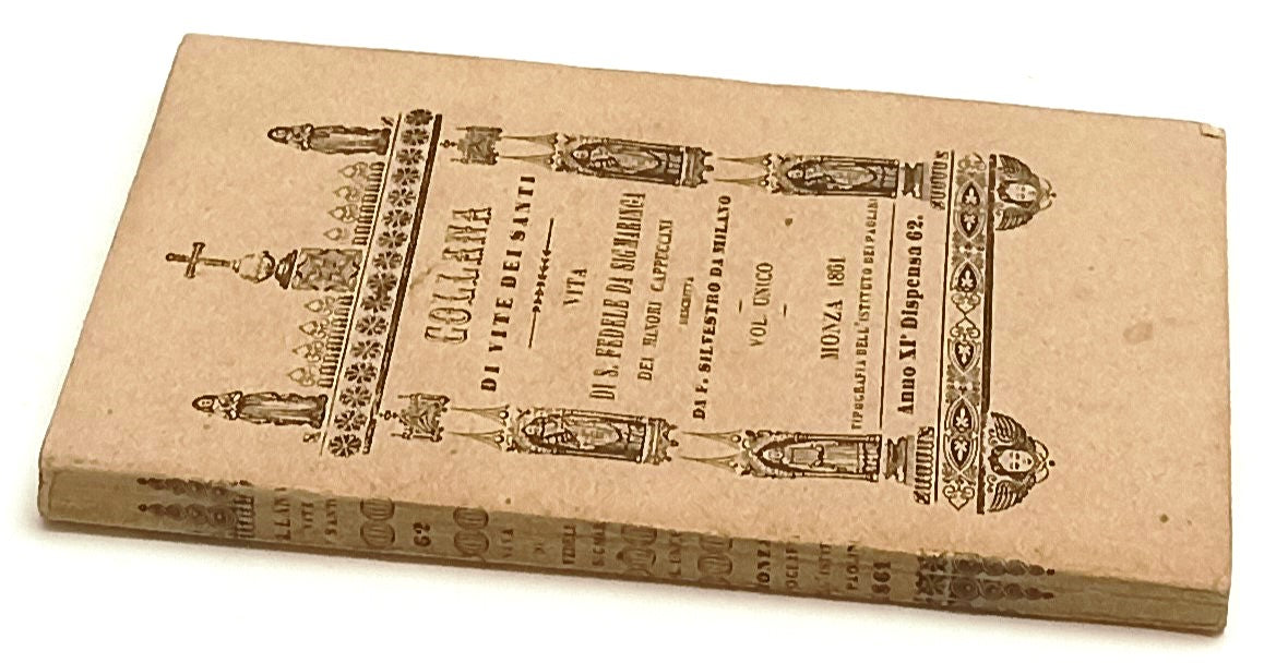 LD- COLLANA VITE SANTI VITA S. FEDELE DI SIGMARINGA- DA MILANO- 1861- B- ZFS150