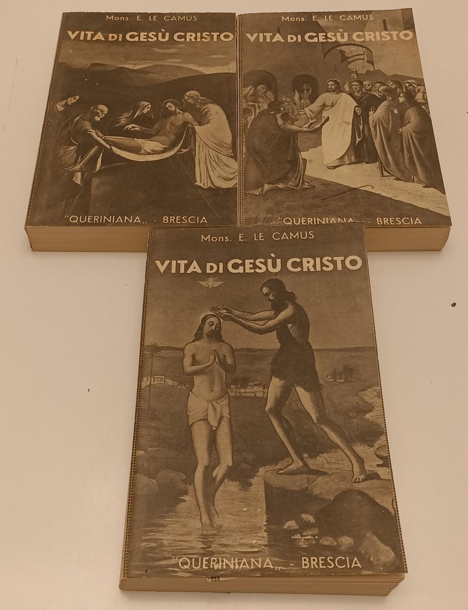 LD- VITA DI GESU' CRISTO 3 VOLUMI - MONS. LE CAMUS- QUERINIANA--- 1934- B- XFS20