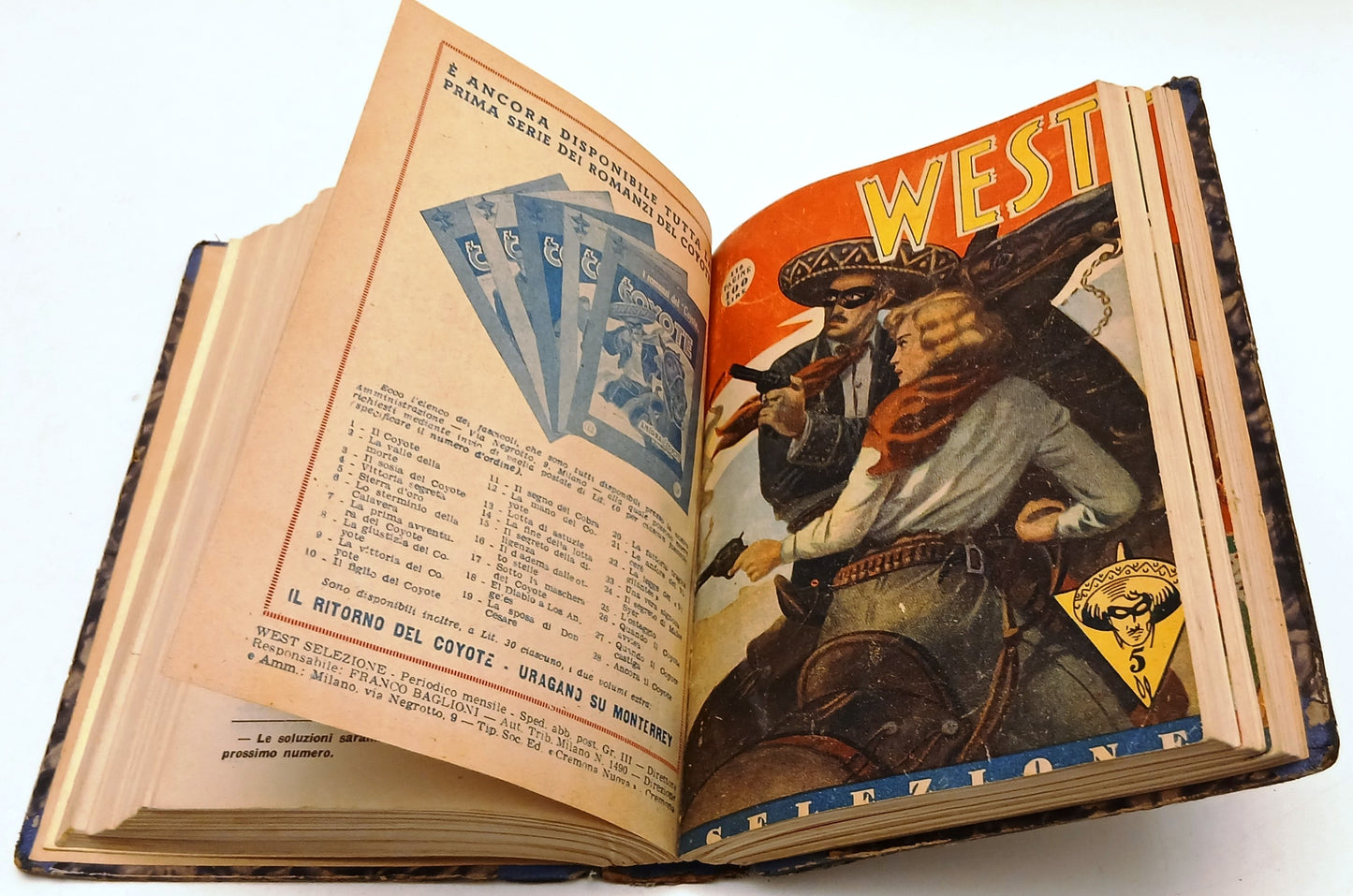 FZ- WEST SELEZIONE 1/14 2 VOLUMI RILEGATI COYOTE - MALLORQUI'- 1949/1950- C- ZFS