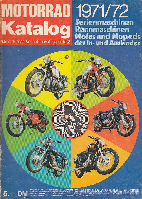 LC- CATALOGO MOTORRAD KATALOG 1971/72 -- MOTOR PRESSE VERLAG 2--- 1972- B- XDS21