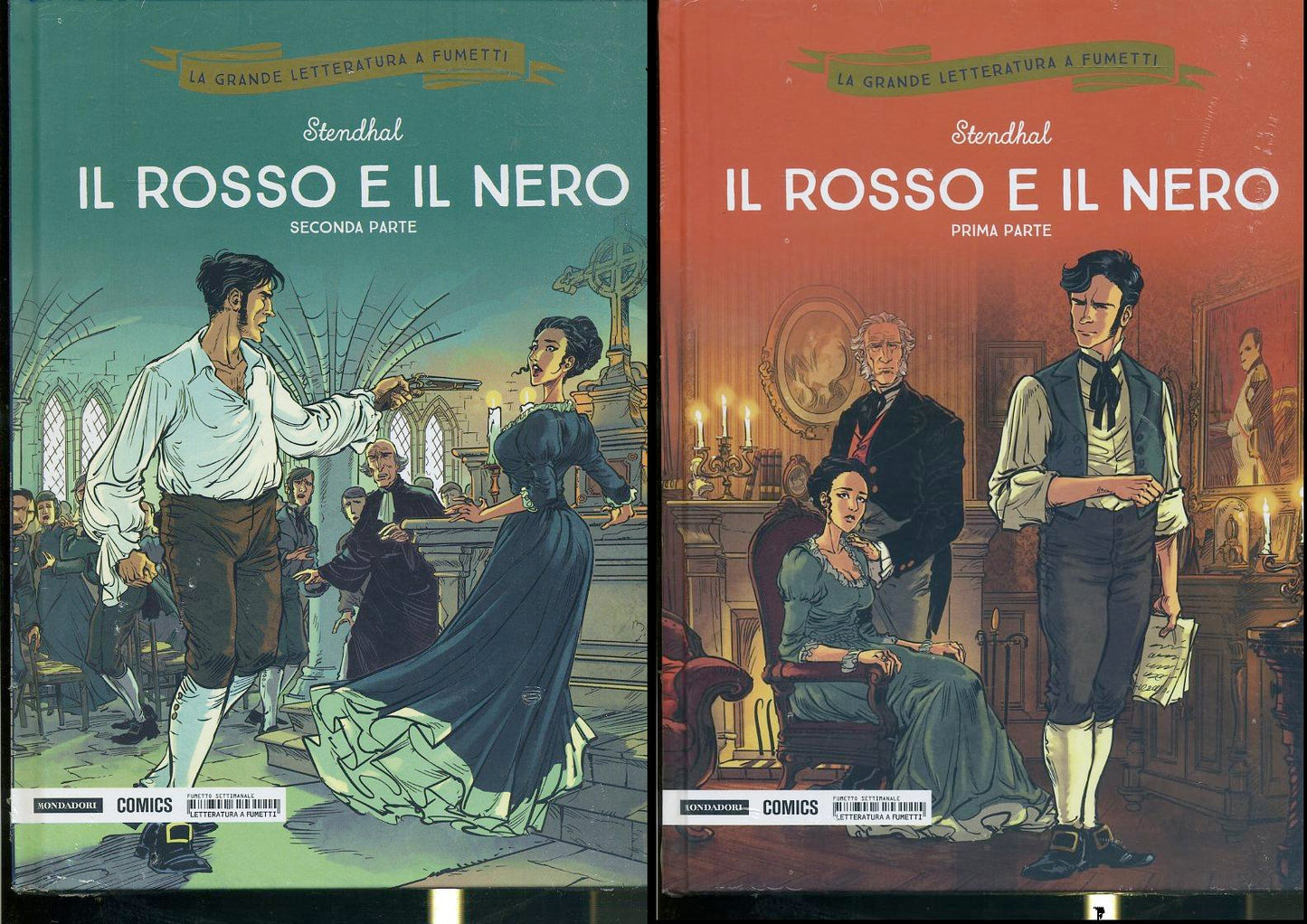 FV- LA GRANDE LETTERATURA A FUMETTI 25/26 IL ROSSO E IL NERO 1/2 -- RBA- 2018- C