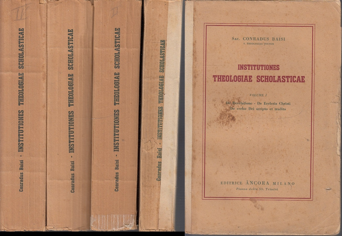 LD- INSTITUTIONES THEOLOGIAE SCHOLASTICAE 4 VOL- BAISI - ANCORA--- 1949- B-XFS20