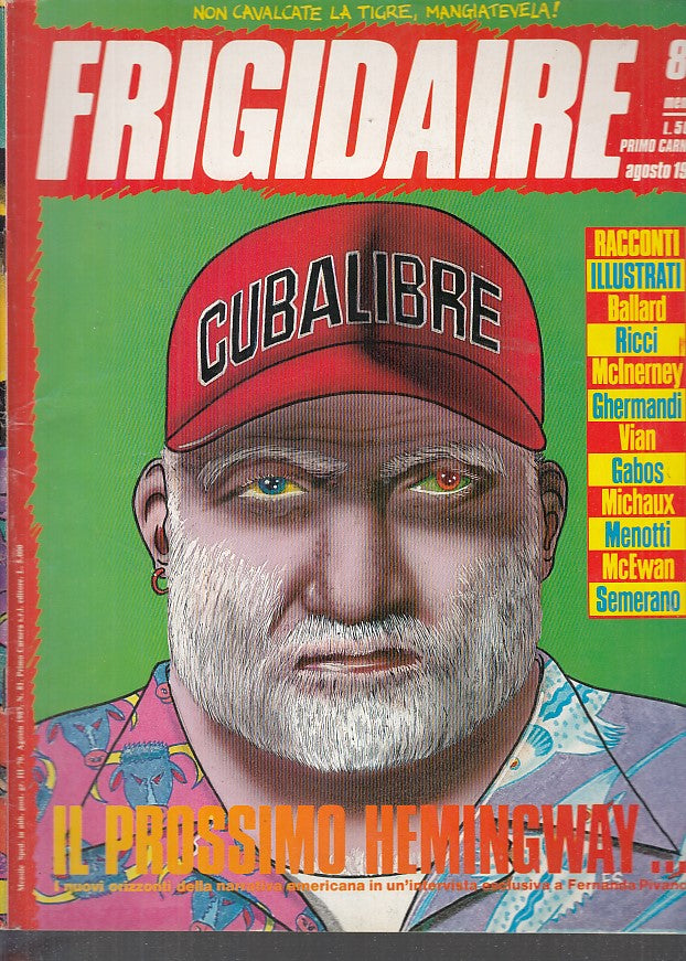 FR- RIVISTA FRIGIDAIRE N.81 -- PRIMO CARNERA - 1987 - S - PRX