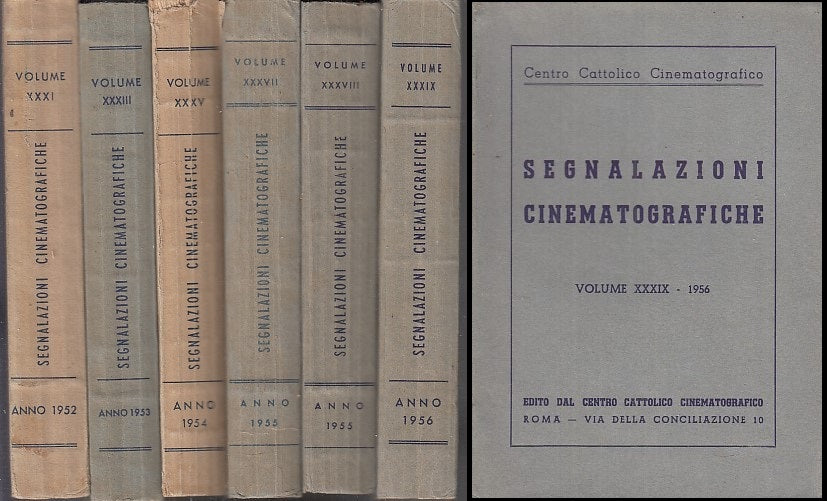 LD- SEGNALAZIONI CINEMATOGRAFICHE XXXI/XXXIX-- CENTRO CATTOLICO--- 1952- B-XFS24