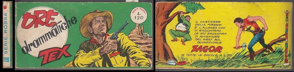 FT- STRISCIA RACCOLTINA TEX SERIE ROSSA N.119 AUT. 4752 -- ARALDO - 1965- B- QBX