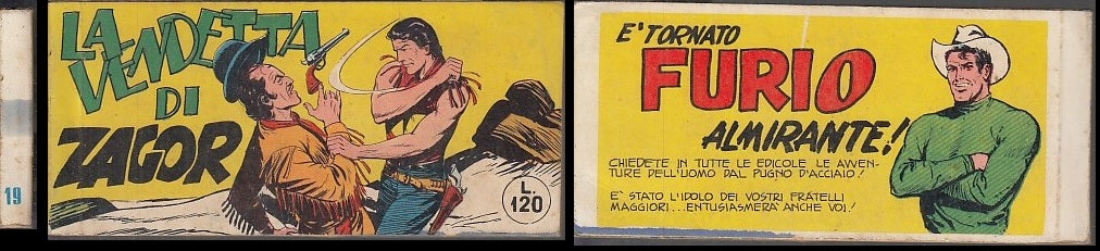 FT- STRISCIA RACCOLTINA ZAGOR N.19 LA VENDETTA AUT.5596 -- ARALDO- 1961- B- QBX