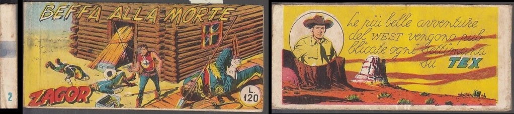 FT- STRISCIA RACCOLINA ZAGOR N.2 BEFFA MORTE AUT.5596 -- ARALDO - 1961- B- QBX