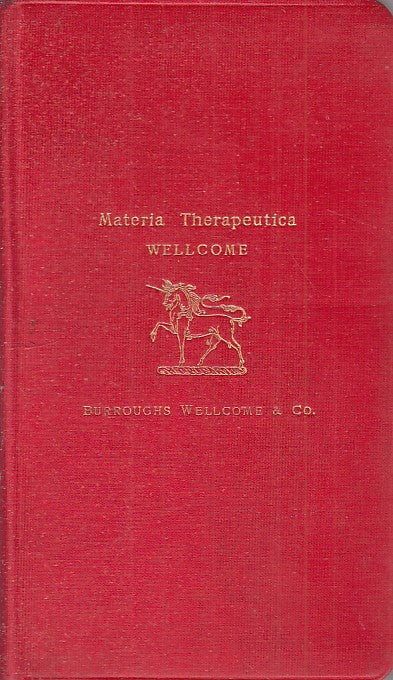 LQ- MATERIA THERAPEUTICA - WELLCOME - BURROUGHS --- 1913 - C - ZFS435