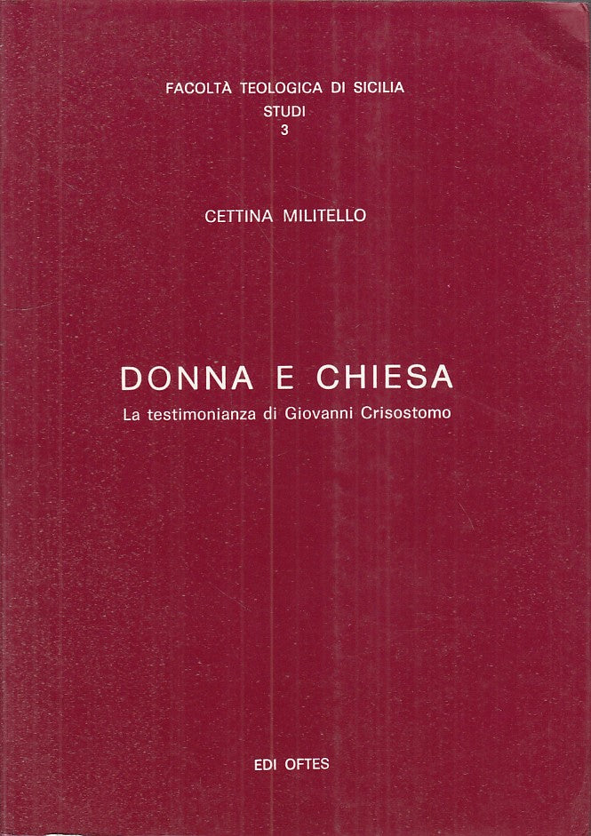 LD - DONNA E CHIESA - CETTINA MILITELLO - EDI OFTES --- 1986 - B - YFS263