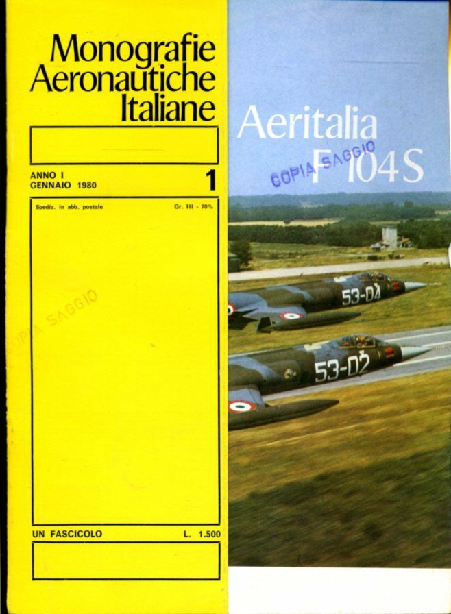 LR- RIVISTA MONOGRAFIE AERONAUTICHE ITALIANE 1/72 ----- 1988 - S - ZFS688