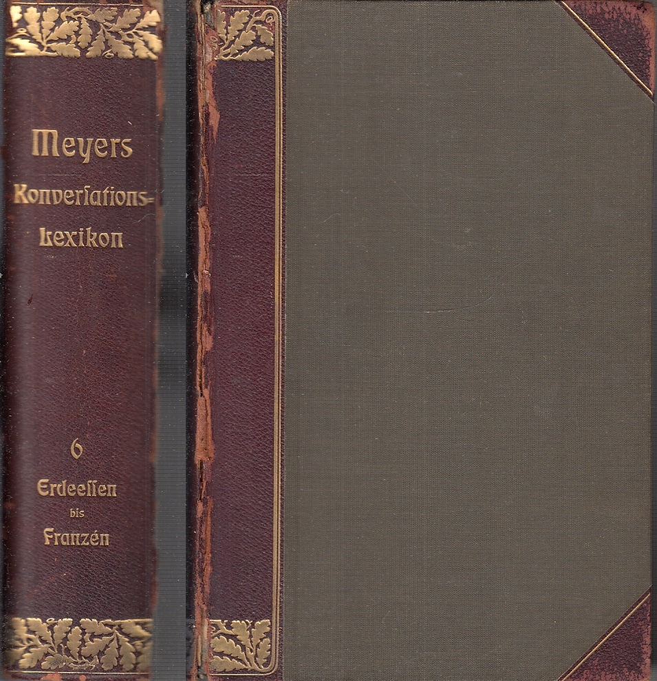LZ- MEYERS CONVERSATION LEXIKON VOLUME 6 -- ERDEESSEN FRANZEN --- 1907- C- XFS95