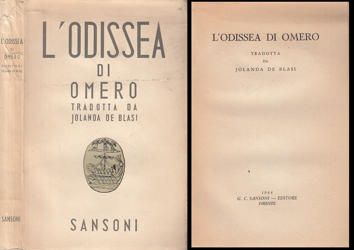 LN- L'ODISSEA - OMERO - SANSONI --- 1944 - B - ZFS103 – lettoriletto