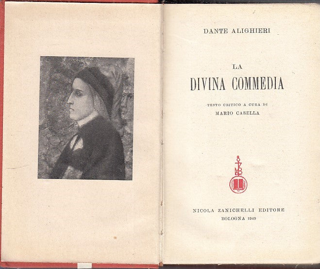 LN LA DIVINA COMMEDIA DANTE ALIGHIERI ZANICHELLI 1949