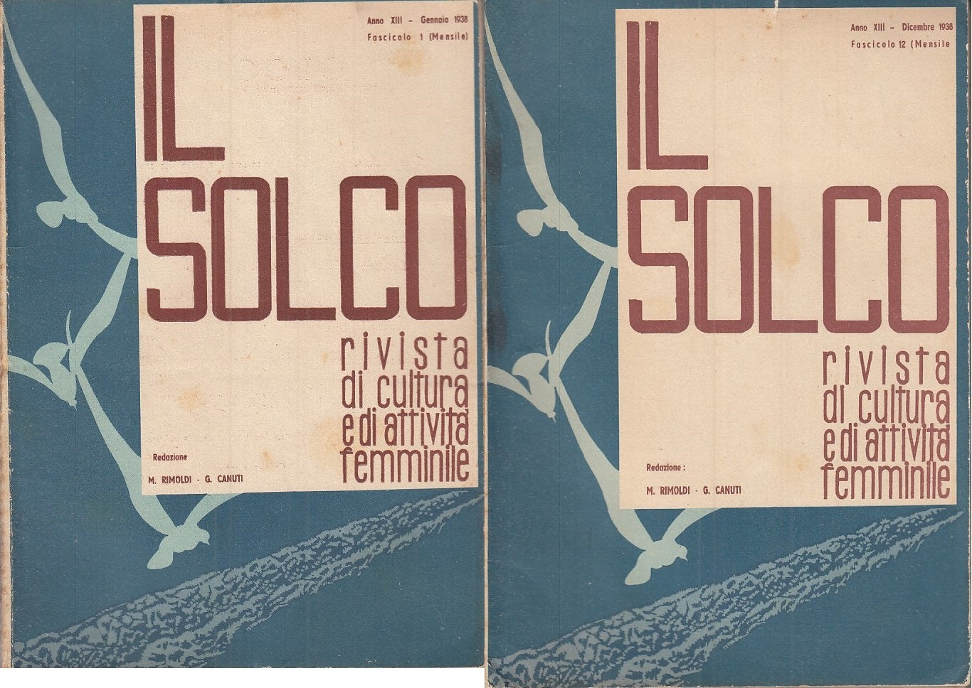 LR- LOTTO RIVISTE " IL SOLCO " ANNO 1938 6 NUMERI -- SALES--- 1938 - B - YFS891