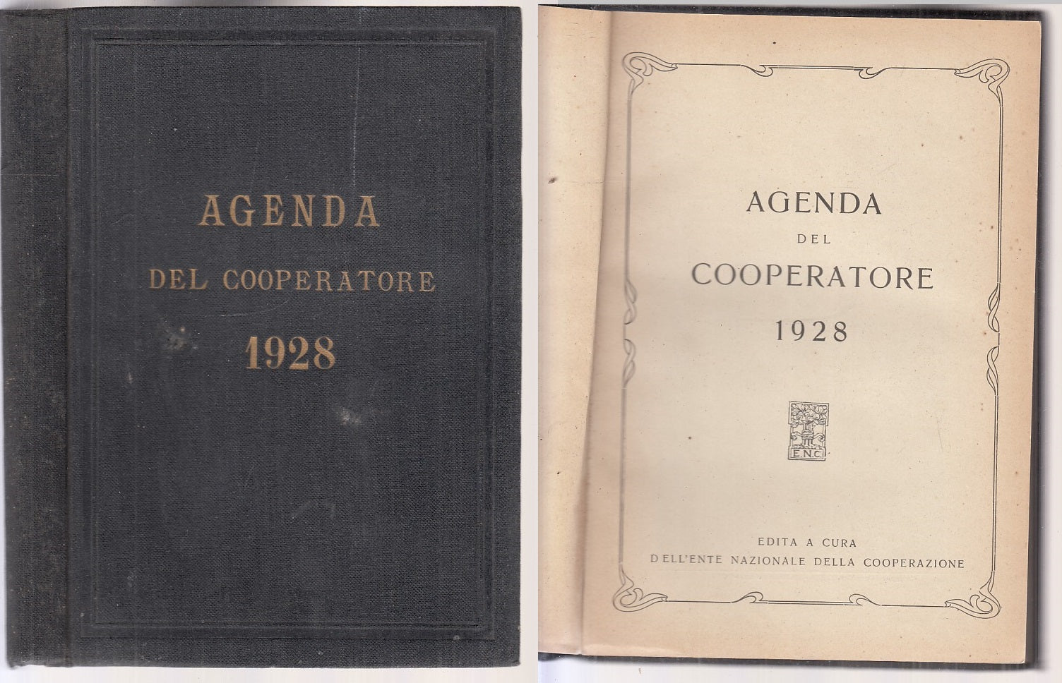 LM- AGENDA DEL COOPERATORE 1928 VI -- ENTE NAZIONALE FASCISTA --- 1928 - C- MLT4