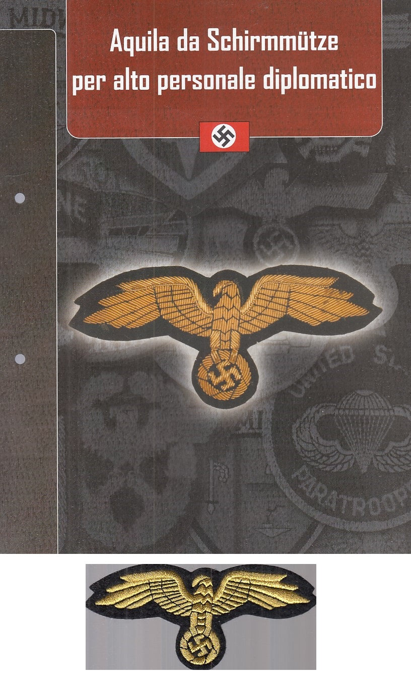 CM- DISTINTIVI MILITARI - GAGLIARDETTO WW2 - GERMANIA- AQUILA DA SCHIRMMUTZE