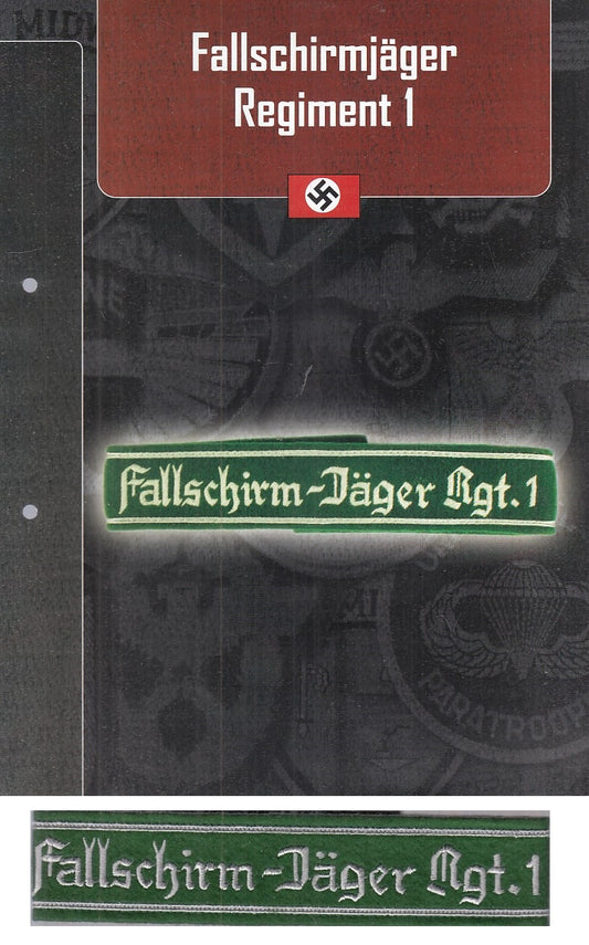 CM- DISTINTIVI MILITARI - GAGLIARDETTO WW2 - GERMANIA- FALSCHIRMJAGER REGIMENT 1