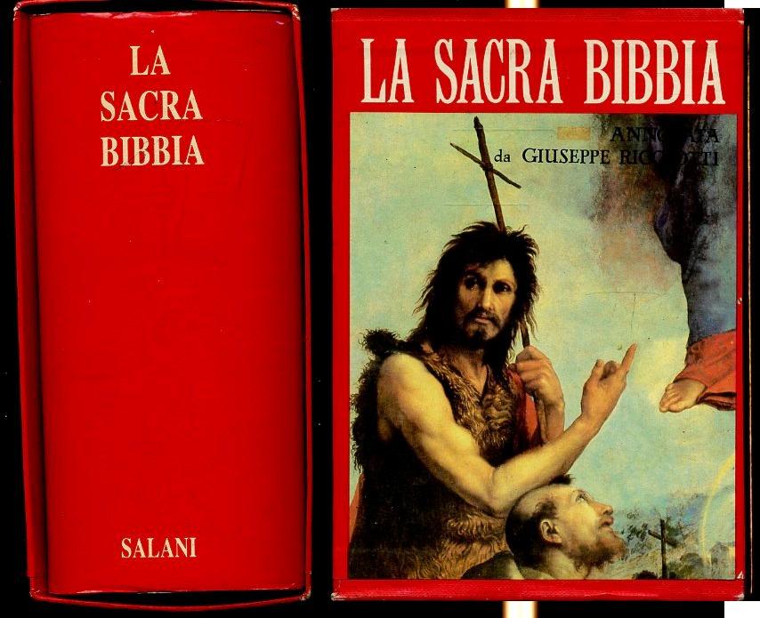 LD- LA SACRA BIBBIA ANNOTATA - GIUSEPPE RICCIOTTI - SALANI--- 1990- CS-  ZFS252