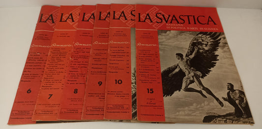 LR- RIVISTA LA SVASTICA LOTTO 6 NUMERI 1942/1943 RASSEGNA POLITICA - S - RVSa16