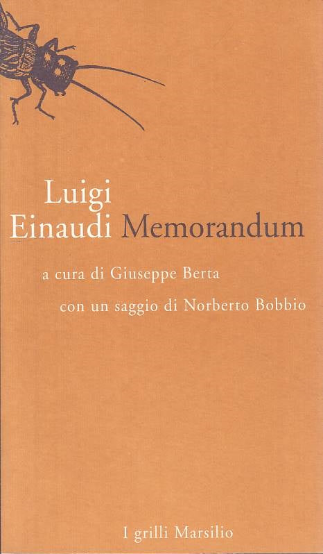 LS- MEMORANDUM - LUIGI EINAUDI - MARSILIO - GRILLI - 1a ED. - 1994 - B - YTS665