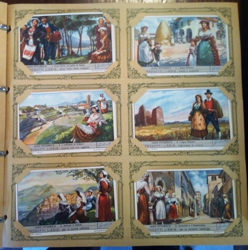 FIGURINE LIEBIG LAZIO PITTORESCO 1/6 COMPLETA SERIE 1595 1954 ITALIA