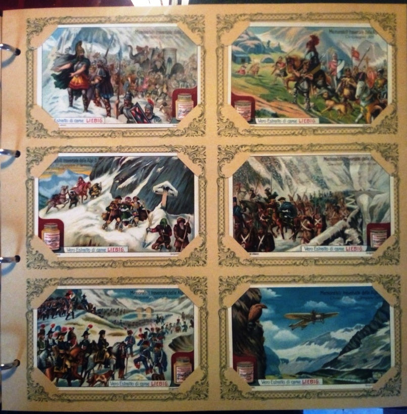FIGURINE LIEBIG MEMORABILI TRAVERSATE DELLE ALPI 1/6 COMPLETA SERIE 1073 1913