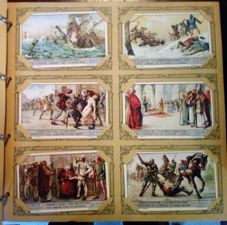 FIGURINE LIEBIG STORIA D'ITALIA V 5 SERIE 1/6 COMPLETA SERIE 1606 1954 ITALIA