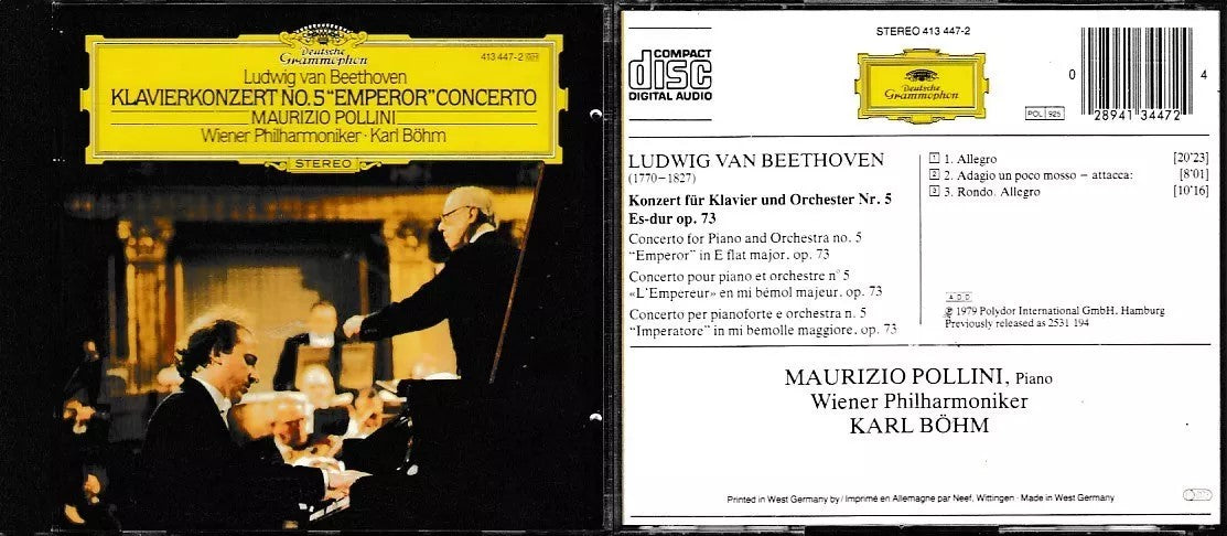 MCD- CD BEETHOVEN KLAVIERKONZERT 5 POLLINI GOHM DEUTSCHE GRAMMOPHON - ZCD12