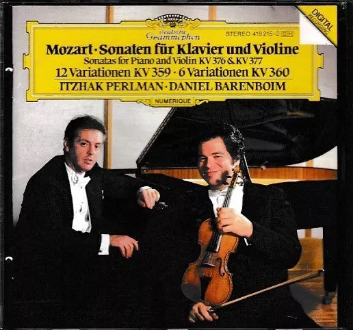 MCD- CD MOZART - VIOLINSONATEN BARENBOIM PERLMAN DEUTSCHE GRAMMOPHON - ZCD12