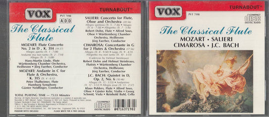 MCD- CD MOZART SALIERI CIMAROSA BACH THE CLASSICAL FLUTE  VOX - 1991 - ZCD8