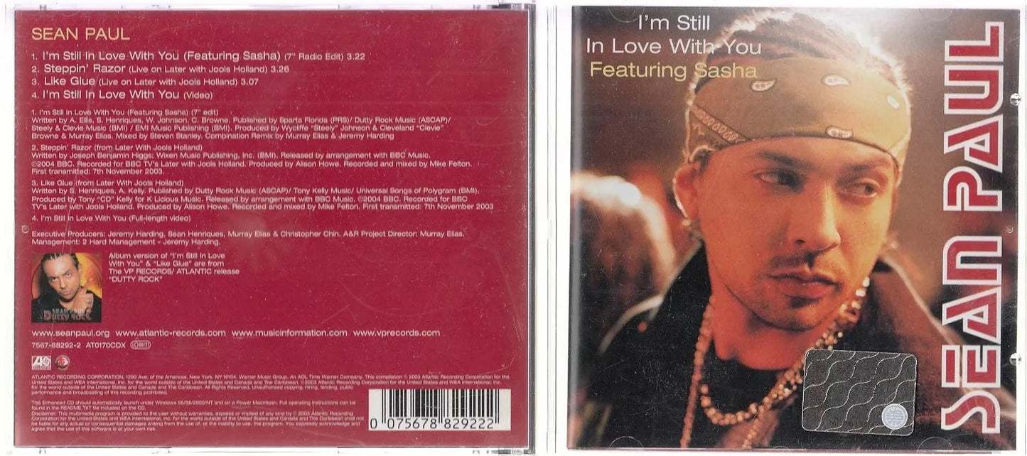 MCD- CD SEAN PAUL I'M STILL IN LOVE WITH YOU WARNER - ZCD14