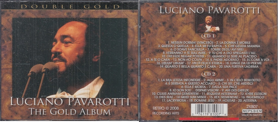 MCD- CD THE GOLD ALBUM DOUBLE GOLD - LUCIANO PAVAROTTI ---- 2008 -- ZCD5
