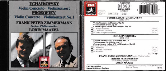 MCD- CD TCHAIKOVSKY PROKOFIEV VIOLIN CONCERTO ZIMMERMANN MAAZEL EMI - ZCD14