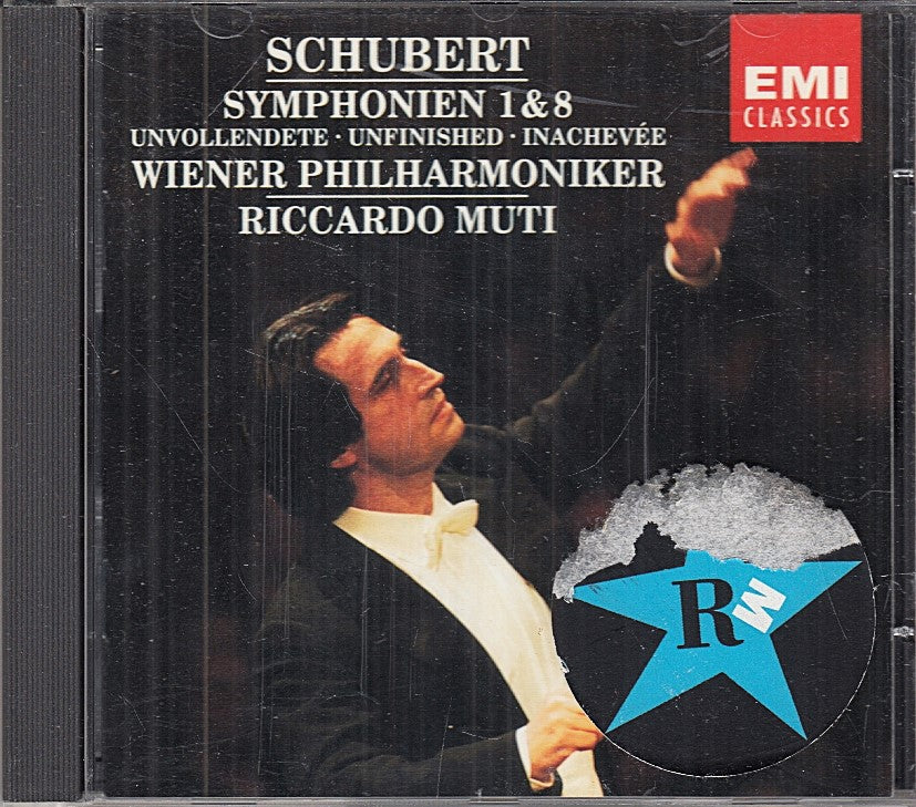 MCD- CD SCHUBERT SYMPHONIEN 1 & 8  MUTI WIENER PHILARMONIKER EMI - ZCD4