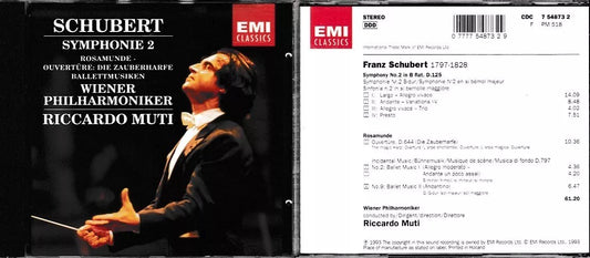 MCD- CD SCHUBERT SYMPHONIE 2 RICCARDO MUTI - WIENER PHILHARMONIKER- EMI - ZCD14