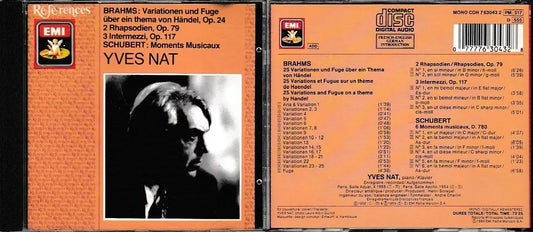 MCD- CD BRAHMS SCHUBERT VARIATIONEN MOMENTS MUSICAUX YVES NAT EMI - ZCD14