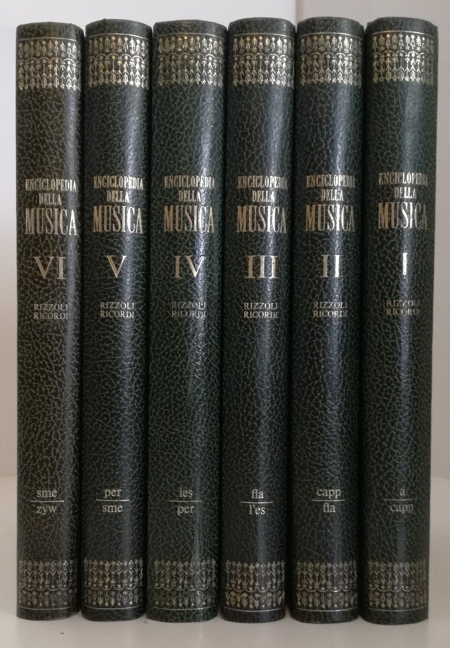 LT- ENCICLOPEDIA DELLA MUSICA VOLUMI I/VI COMPLETA- RIZZOLI RICORDI- 1972- C-YFS