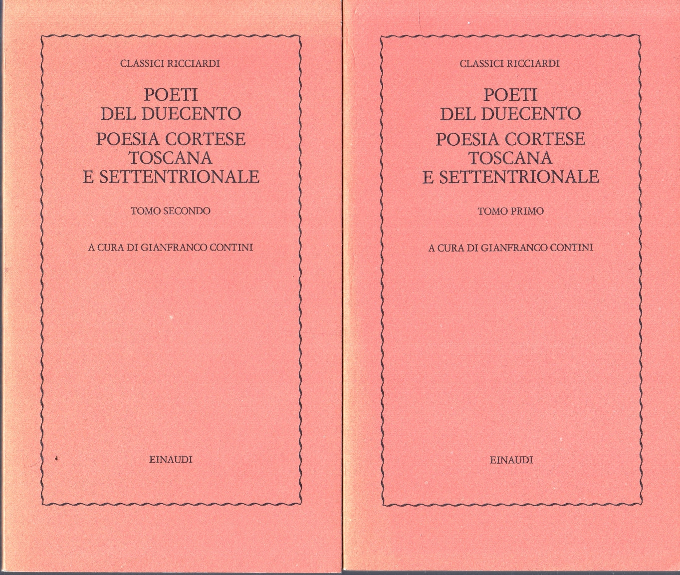 LN- POETI DUECENTO POESIA CORTESE TOSCANA SETTENTRIONALE- EINAUDI- RICCIARDI- XFS