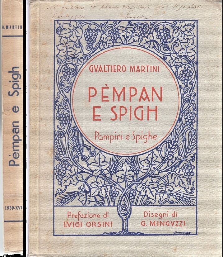 LN- PEMPAN E SPIGH PAMPINI SPIGHE AUTOGRAFO- MARTINI MINGUZZI---- 1939- B- XFS57