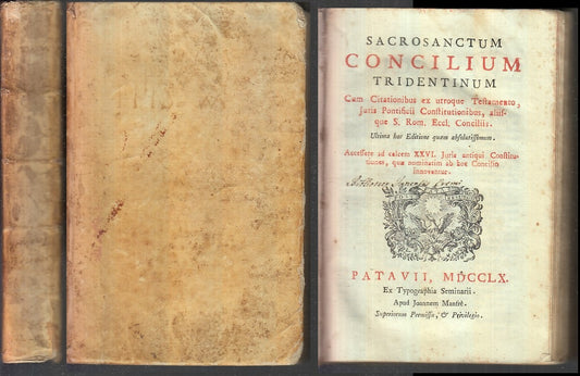 LH- SACROSANTUM CONCILIUM TRIDENTINUM -- PATAVII MDCCXL --- 1760 - C- XFS149