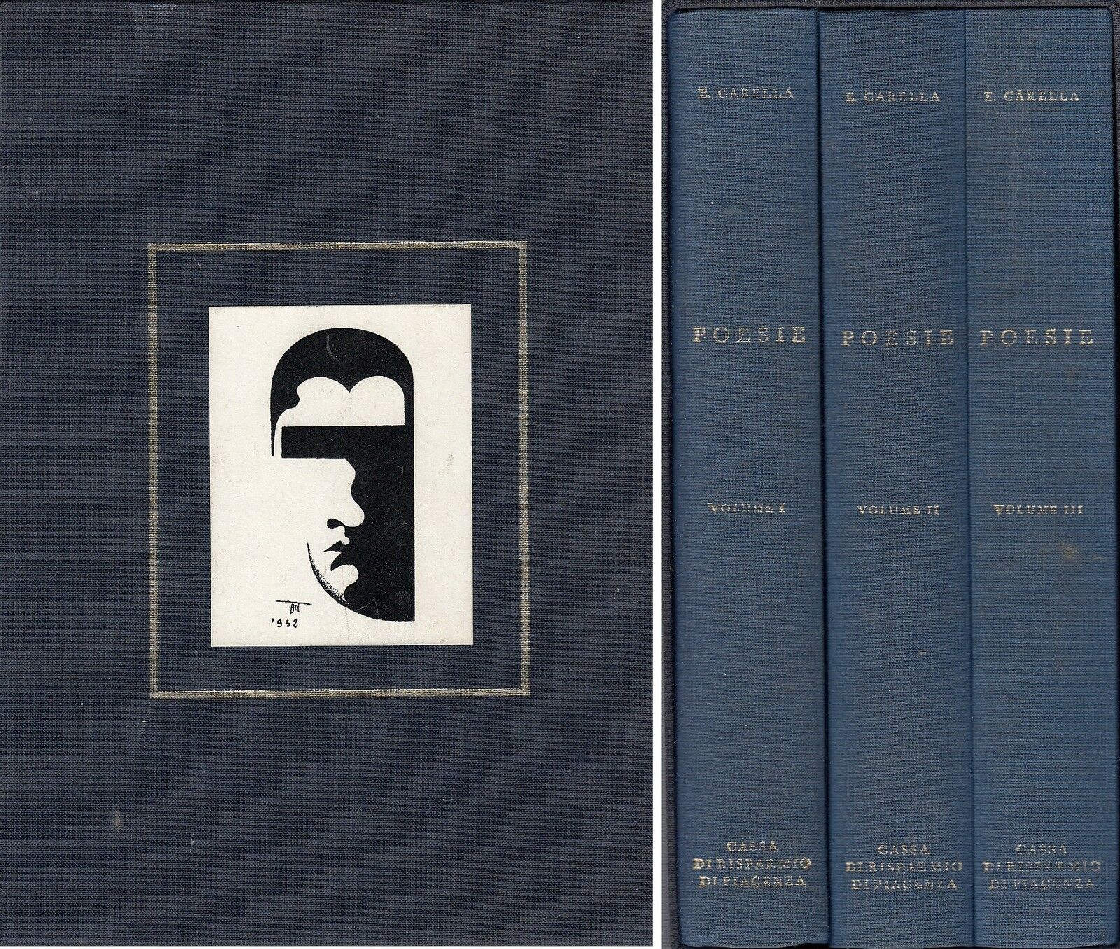 LN- COFANETTO POESIE DIALETTALI 3 VOLUMI - CARELLA- CARIPARMA--- 1982- C- ZFS579