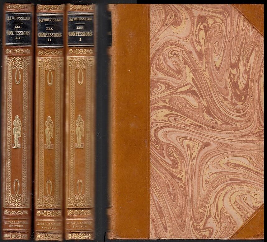 LN- LES CONFESSIONS 3 VOLUMI - ROUSSEAU - JULES TALLANDIER --- 1932 - C- ZFS319