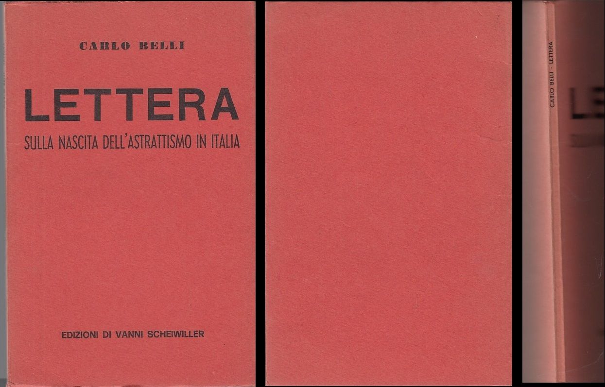 LS- LETTERA SULLA NASCITA DELL'ASTRATTISMO - CARLO BELLI ---- 1978 - B - ZFS319
