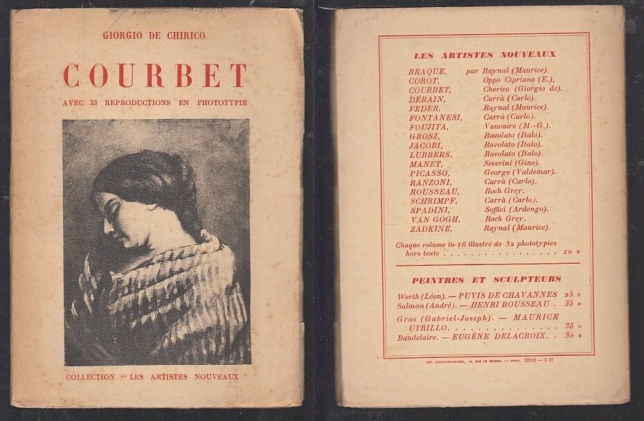 LT- COURBET AVEC REPRODUCTIONS PHOTOTYPE- GIORGIO DE CHIRICO---- 1926- B- XFS35