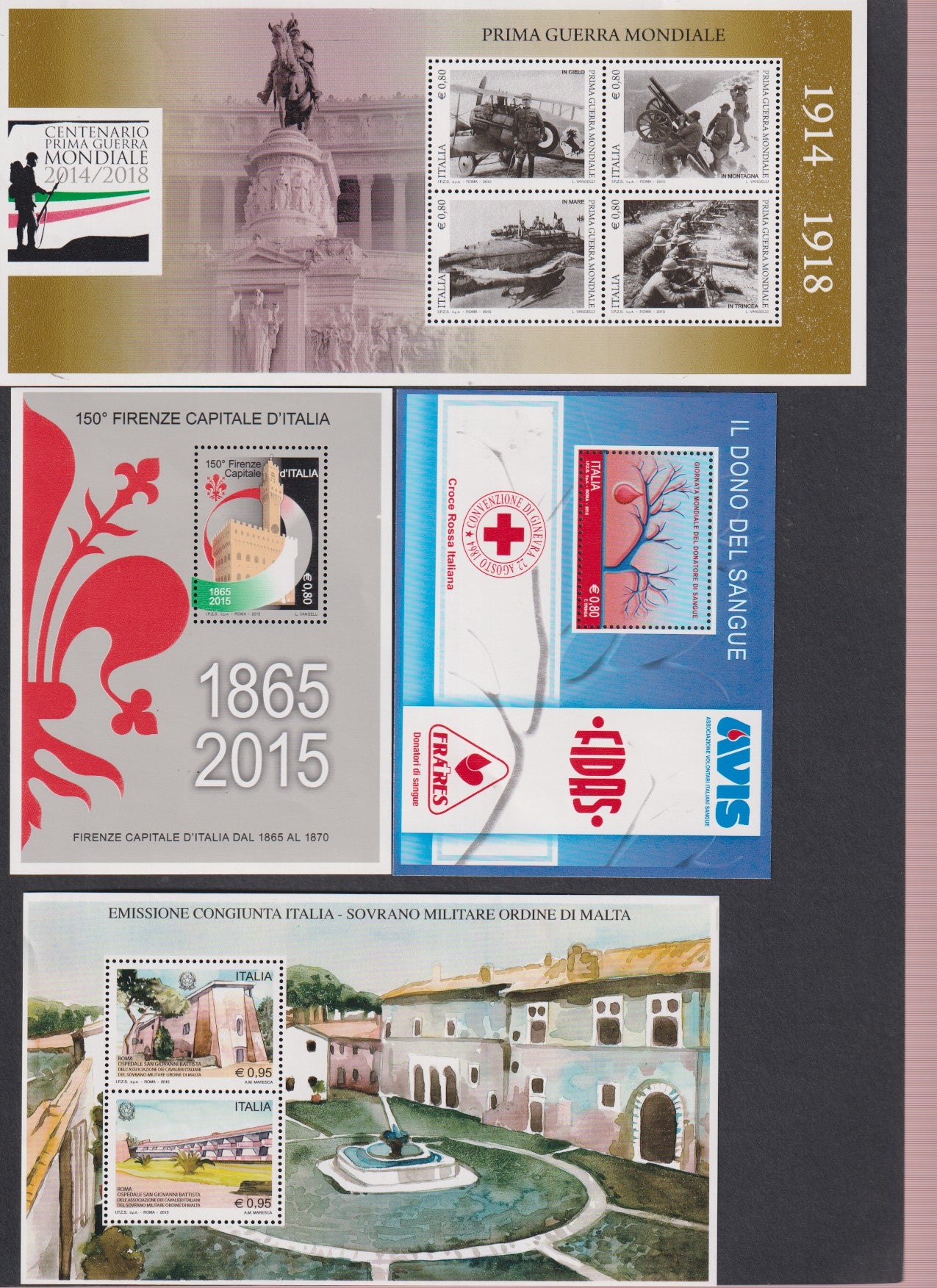 CV- Francobolli Italia nuovi anno 2015 con foglietti - RVSa1076