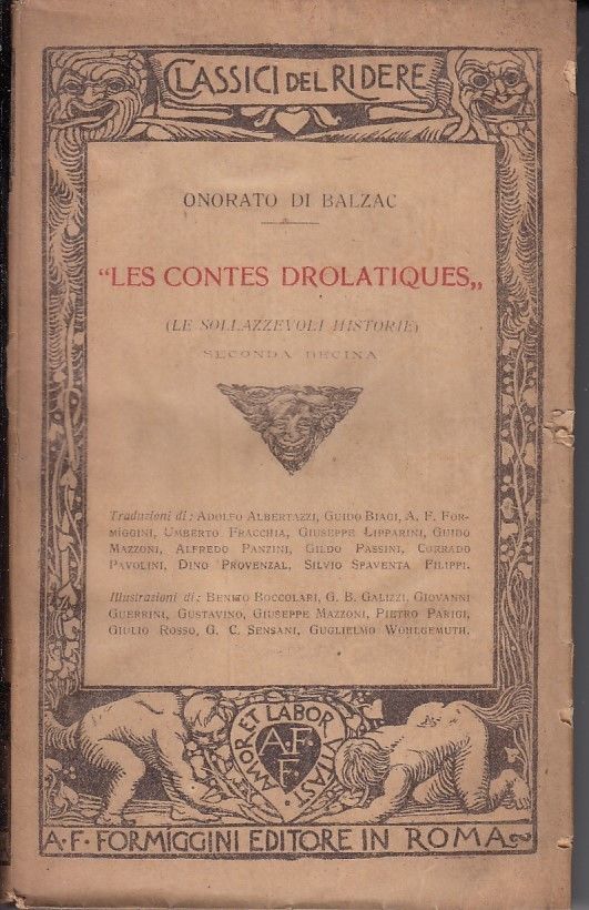 LES CONTES DROLATIQUES- BALZAC- FORMIGGINI- CLASSICI RIDERE-- 1925- B- XFS35