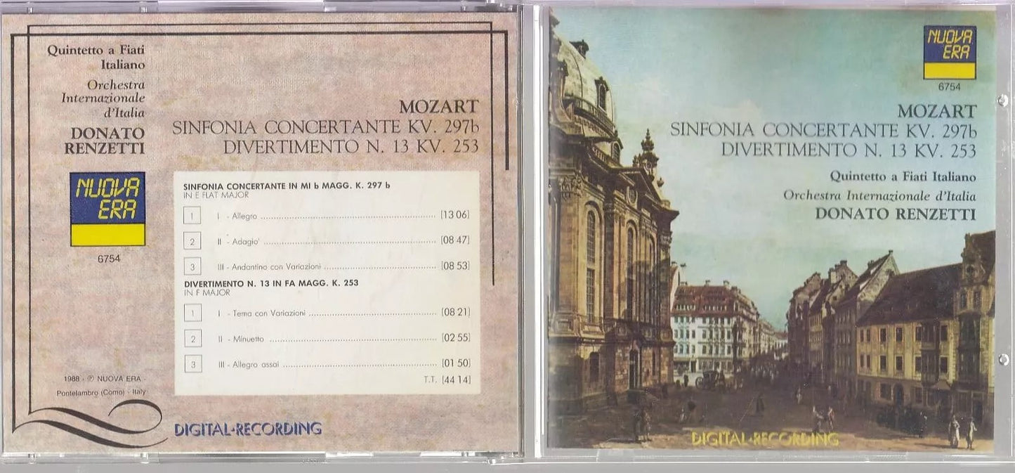 MCD- CD MOZART SINFONIA CONCERTANTE 297 RENZETTI NUOVA ERA - ZCD14