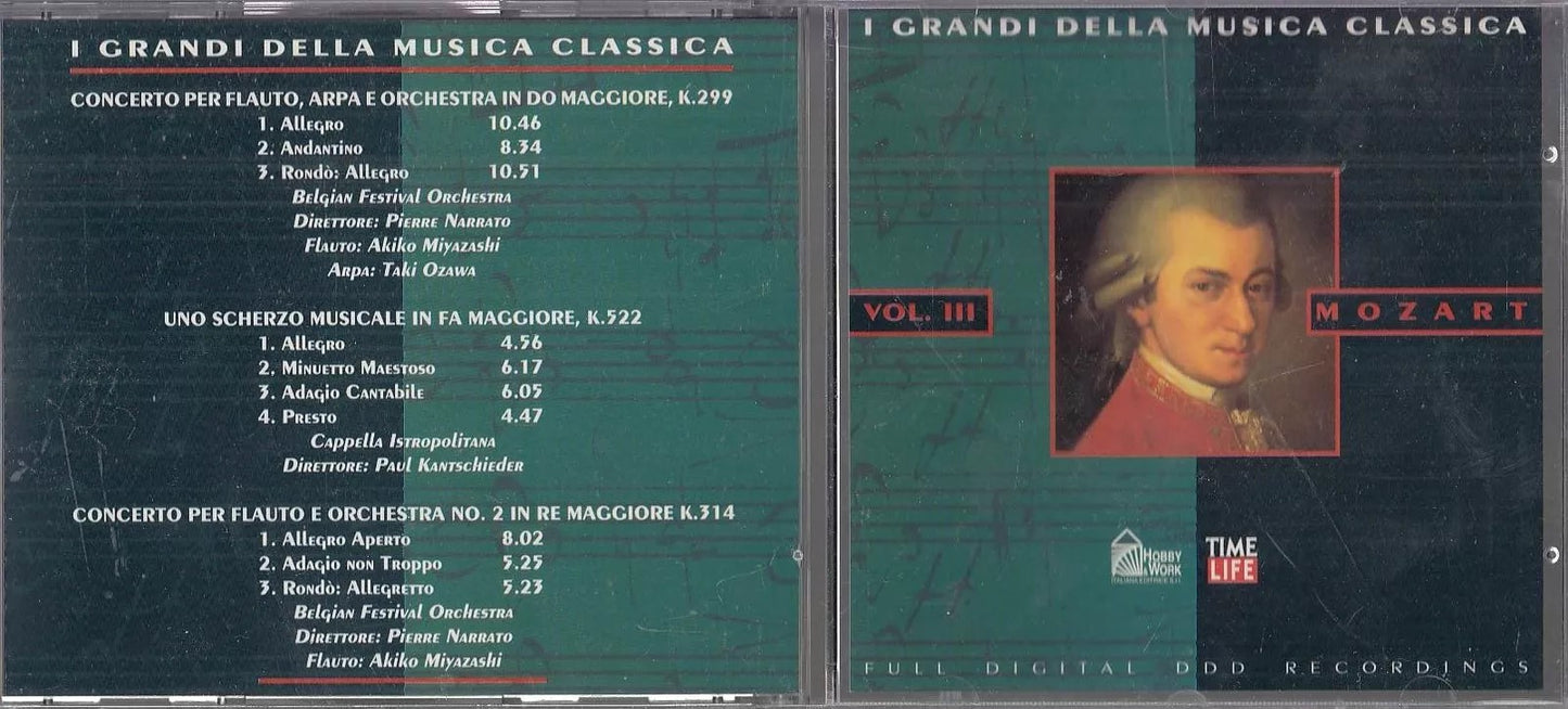 MCD- CD  MOZART - CONCERTO FLAUTO ARPA --- HOBBY WORK - ZCD18